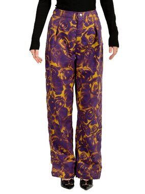 Burberry Women's Multi-Color Floral Print Insulated Pants UK 6 US 4 IT 38
